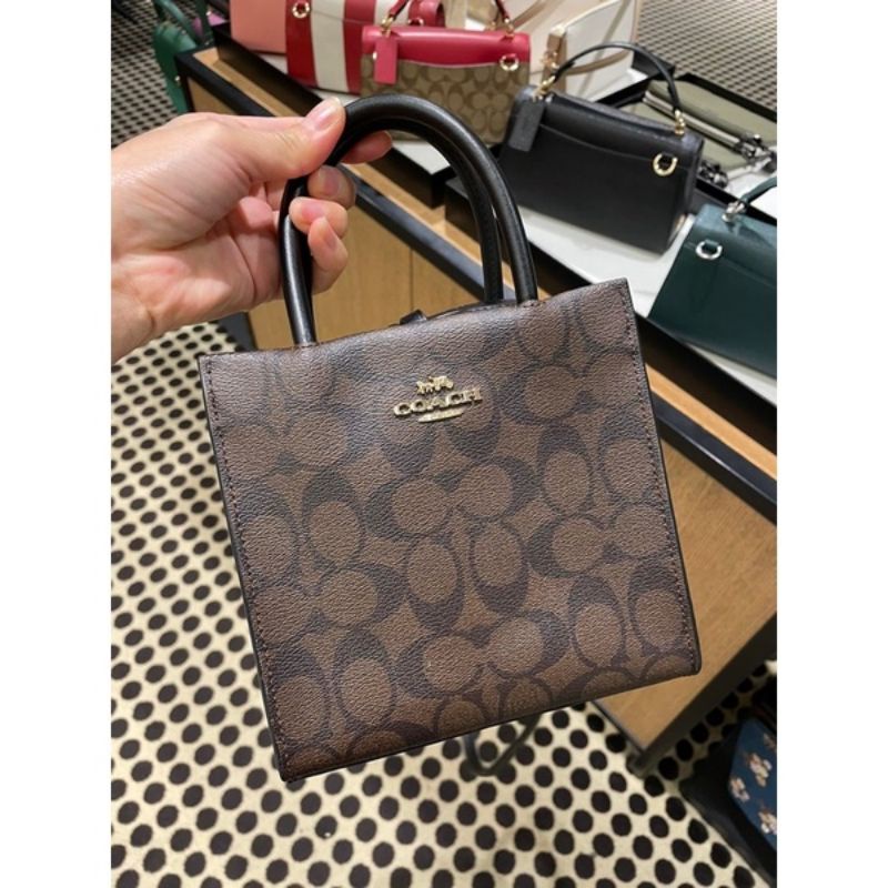 coach mini cally crossbody / tote bag 5693/ mini tote/ original coach