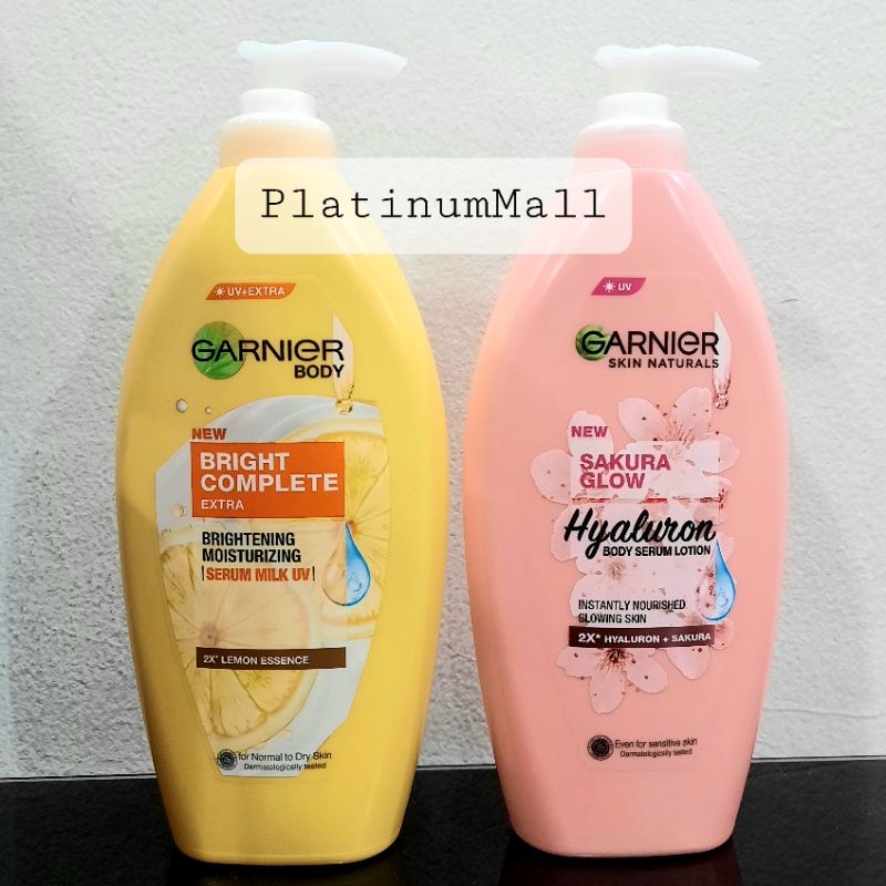 Jual Garnier SAKURA GLOW body serum lotion / BRIGHT COMPLETE serum milk