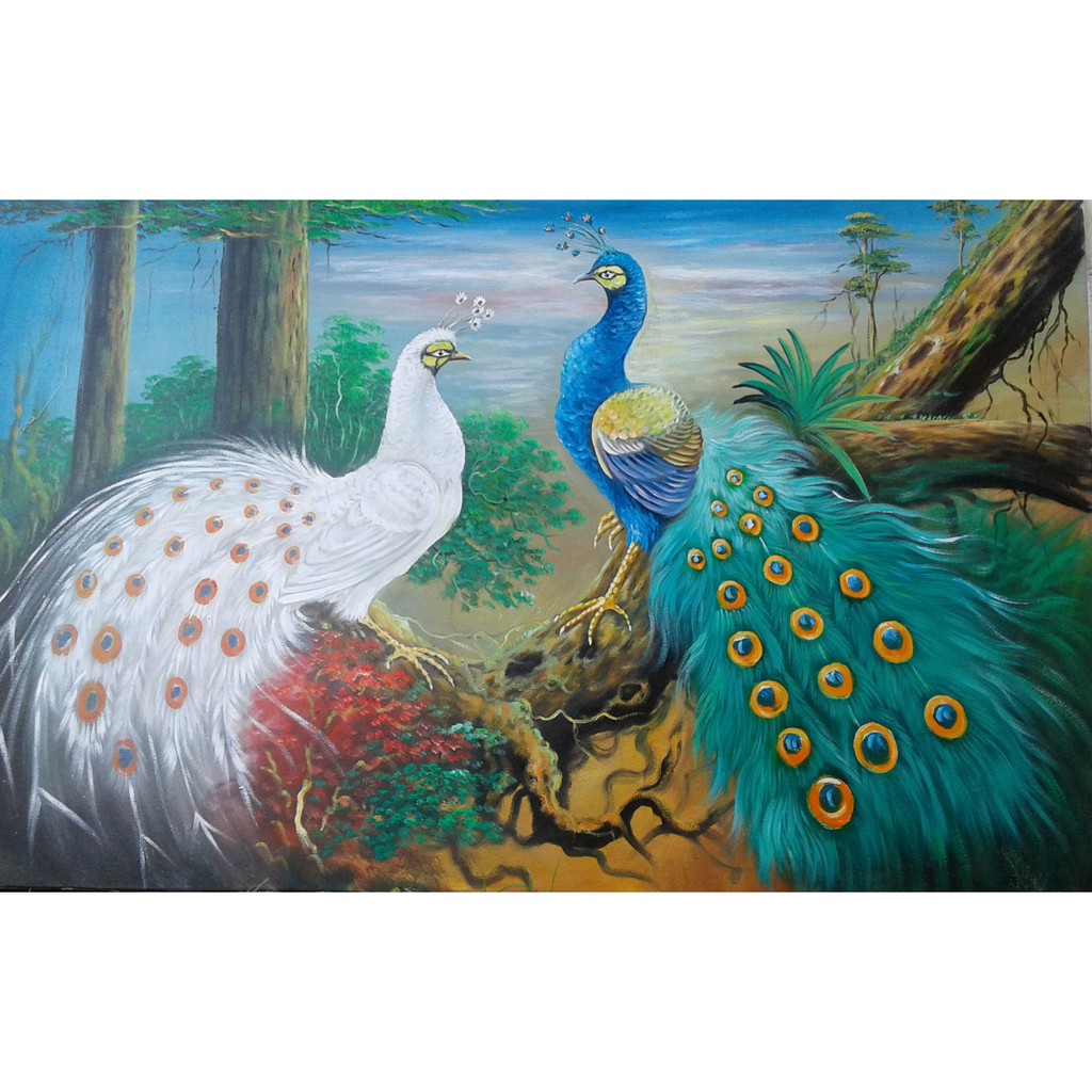 Paling Inspiratif Lukisan Burung Merak Sufi Nadirah