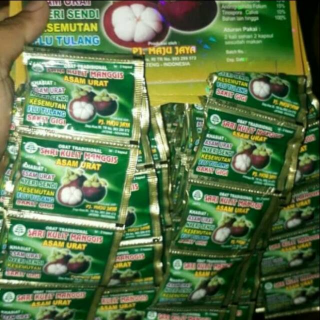 Sari Kulit Manggis Kapsul Obat Asli Asam Urat Rhematik Nyeri Tulang