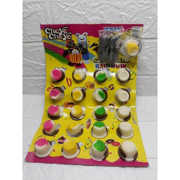 Jual Coklat Jadul Choyo Choyomurah/Choyo Choyo Cup Rainbow/Jajan Jadul/ Coklat Warna Warni/Jajanan Sd | Shopee Indonesia