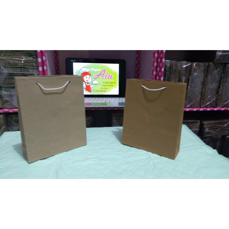 (Limited) Paperbag / Tas Kertas Polos Bahan Halus Size Kecil (14x5x18) Shopee Indonesia