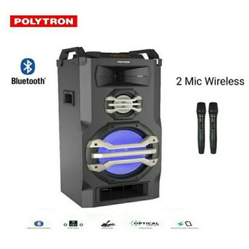 Jual POLYTRON PORTABLE SPEAKER PTS 12K15 WOOFER 12 INCH BLUETOOTH MIC