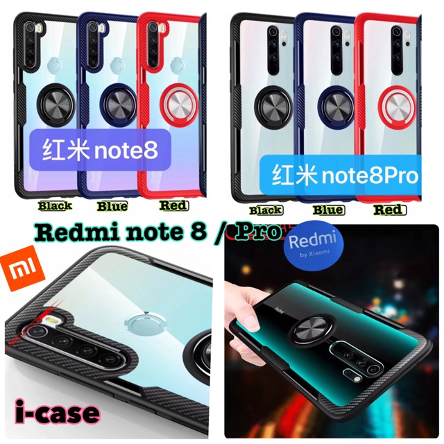 Jual Case Xiaomi Redmi Note 8 / Redminote 8 Pro Hybrid Ring Stand Clear | Shopee Indonesia