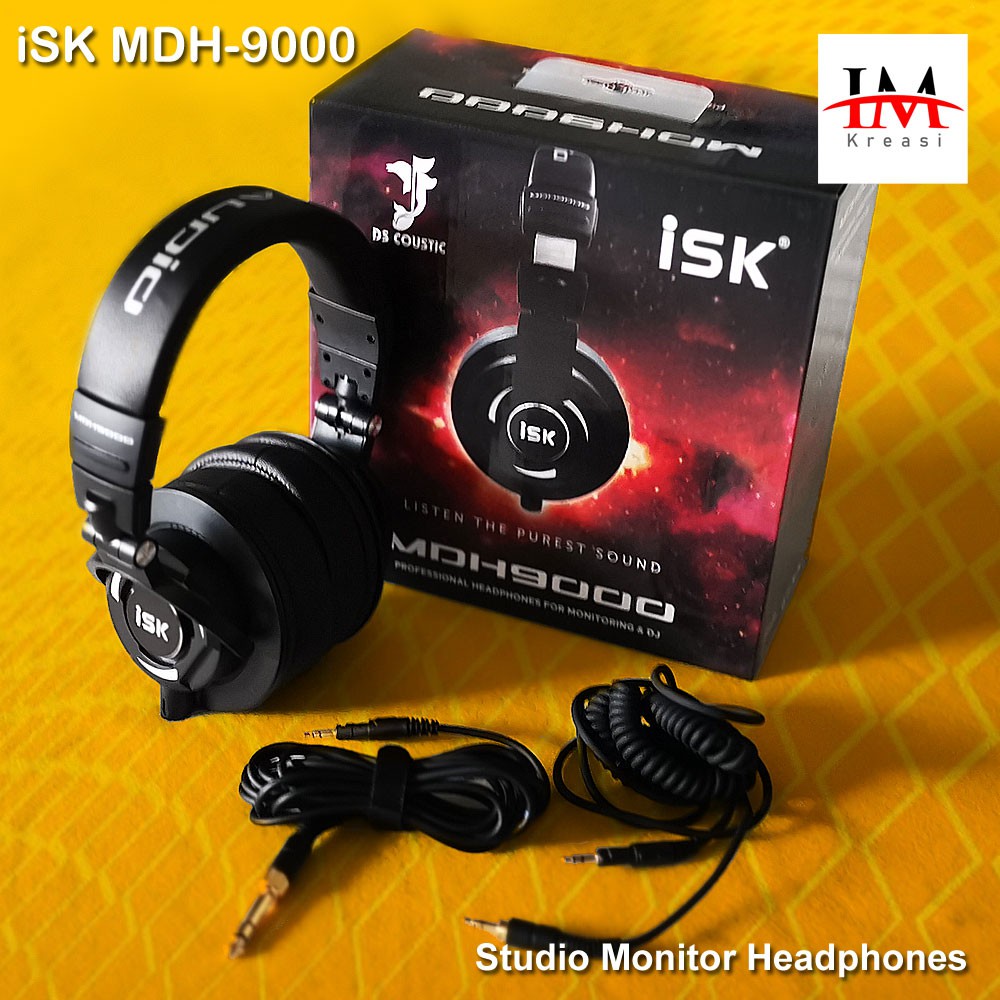 Jual Studio Monitor Headphone ISK MDH 9000 Cocok untuk rekaman