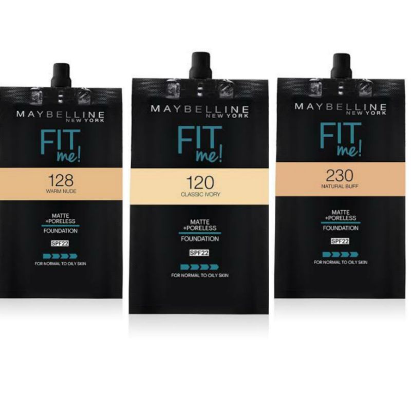 Jual Maybelline Fit Me Sachet Matte and Poreless Foundation Spf 22 5mL