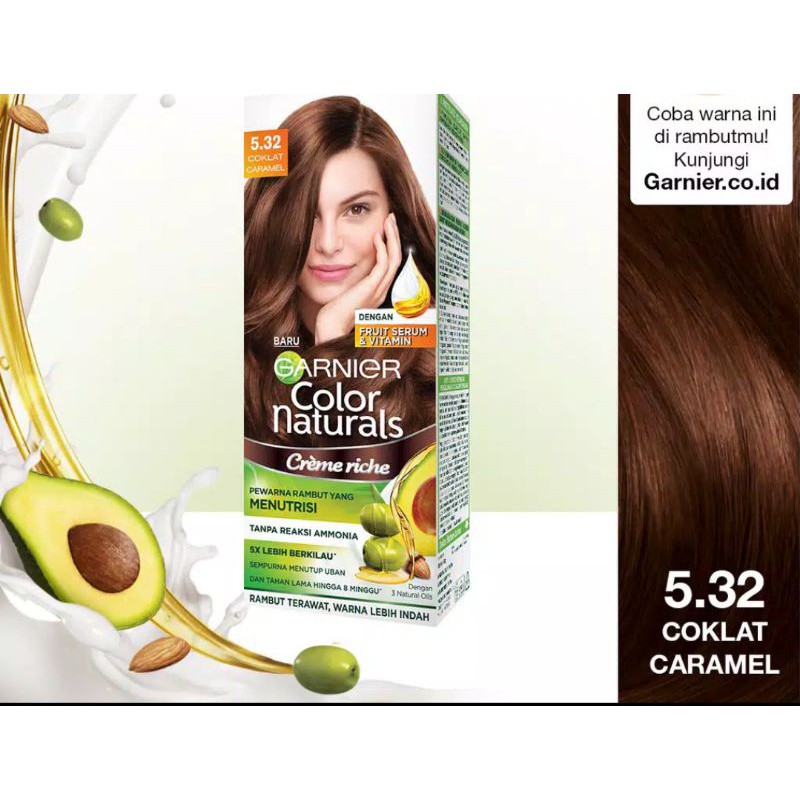 Jual Semir Rambut Garnier Color Naturals Pewarna Rambut Warna Coklat Karamel | Shopee Indonesia