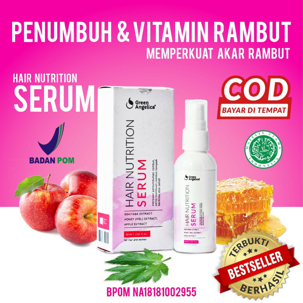 Jual Hair Serum Green Angelica Vitamin Rambut Menutrisi Akar Dan