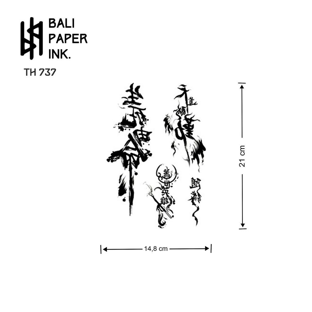 Jual Bali Paper Ink Halfarm Temporary Tattoo Tato Medium Desain