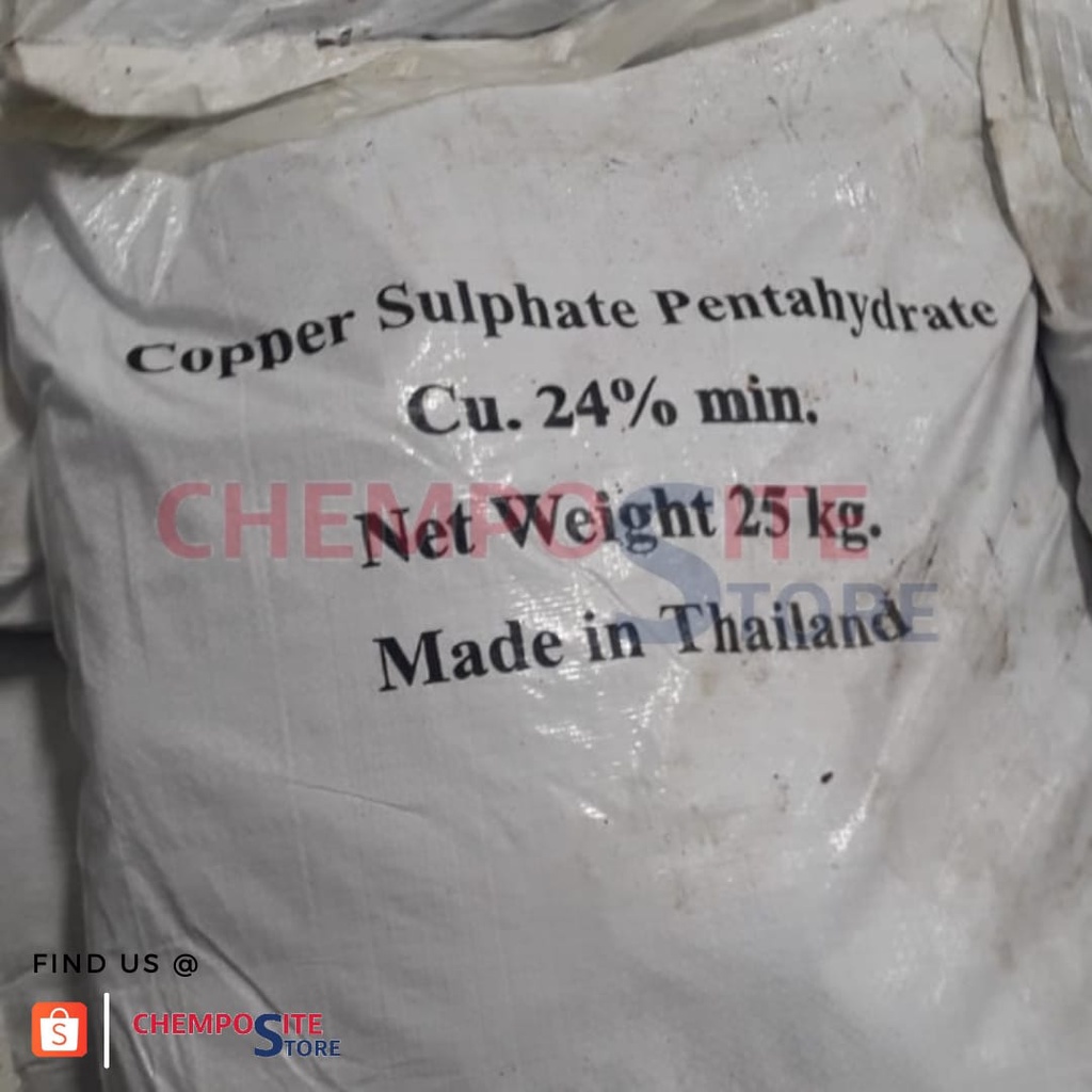 Jual copper sulphate / cooper sulfate / prusi / trusi bubuk zak 25kg
