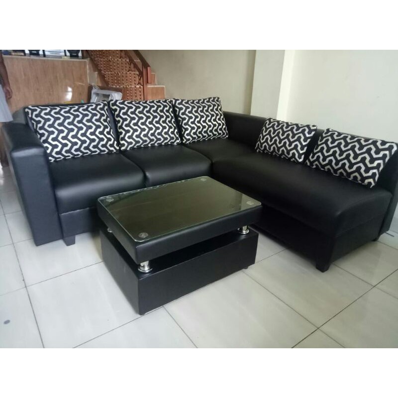 Jual Soffa L Sudut Premium Per+Busa Indonesia|Shopee Indonesia