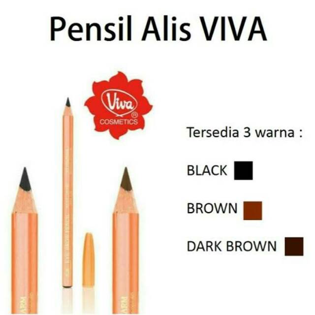 Jual Pensil Alis Viva (3 Pilihan Warna) | Shopee Indonesia