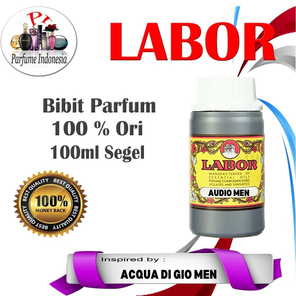 BIBIT PARFUM MURNI ~ AUDIO MEN 1222 / AQUA DI GIO MAN /LABOR 100ML SEGEL/  MINYAK WANGI | Shopee Indonesia