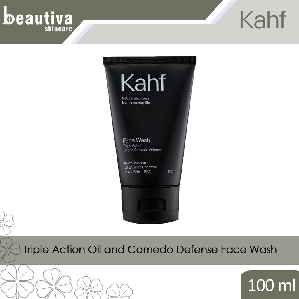 Jual Kahf Triple Action Oil and Comedo Defense Face Wash 100 ml Sabun