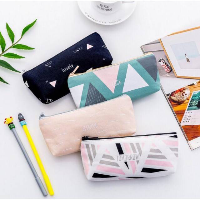 Tempat pensil abstrak design / pencil case unik Shopee