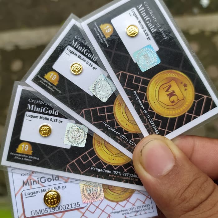 EMAS MURNI 24 KARAT MINIGOLD 0,5 & 0,25 GRAM Shopee Indonesia