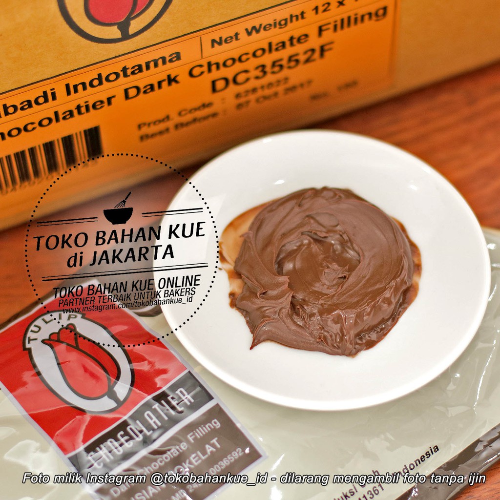 Tulip Filling Coklat 1kg Isian Kue Roti Dark Chocolate Filling Pasta