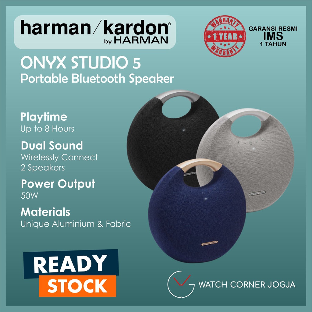 Jual Harman Kardon Onyx Studio 5 Onyx 5 Original Portable Bluetooth Speaker Garansi Resmi Ims | Shopee Indonesia
