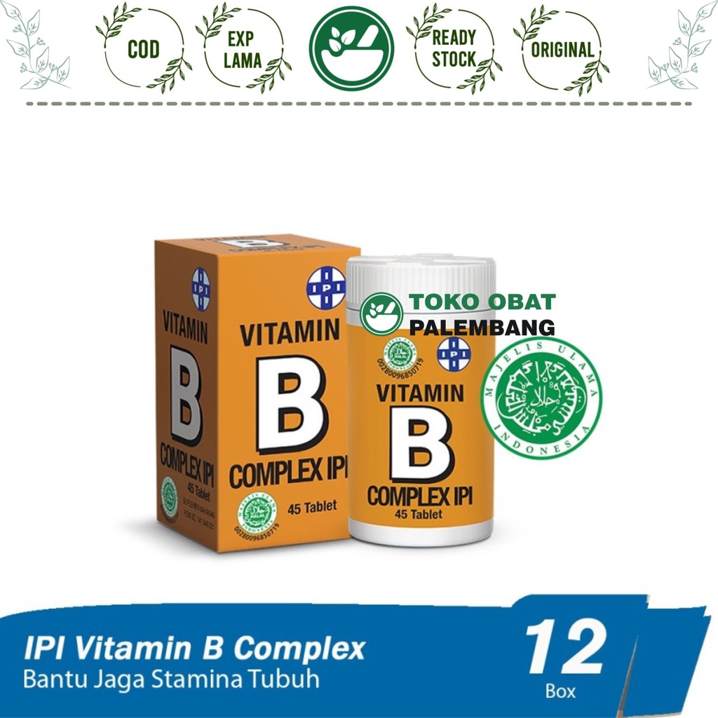 Jual IPI B COMPLEX 45 TABLET VITAMIN B COMPLEX IPI B1 B2 B6 TEMPO SCAN