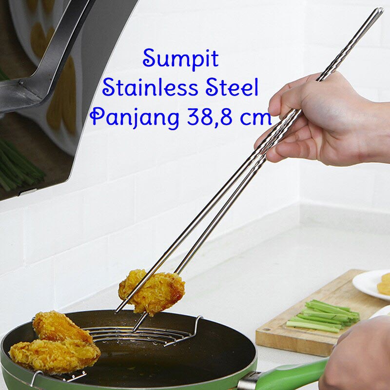 Sumpit Panjang Alat Bantu Goreng Chopstick Stainless Steel Hot Pot Cakwe KN039 Shopee Indonesia