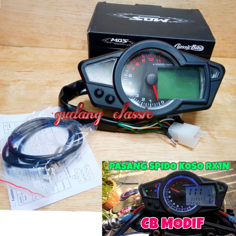 Jual SPEEDOMETER KOSO RX1N Spido RX 1 Digital Spidometer Custom