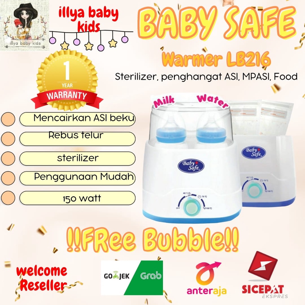 Jual [FREE BUBBLE] LB216 Baby Safe Babysafe Twin Bottle Warmer