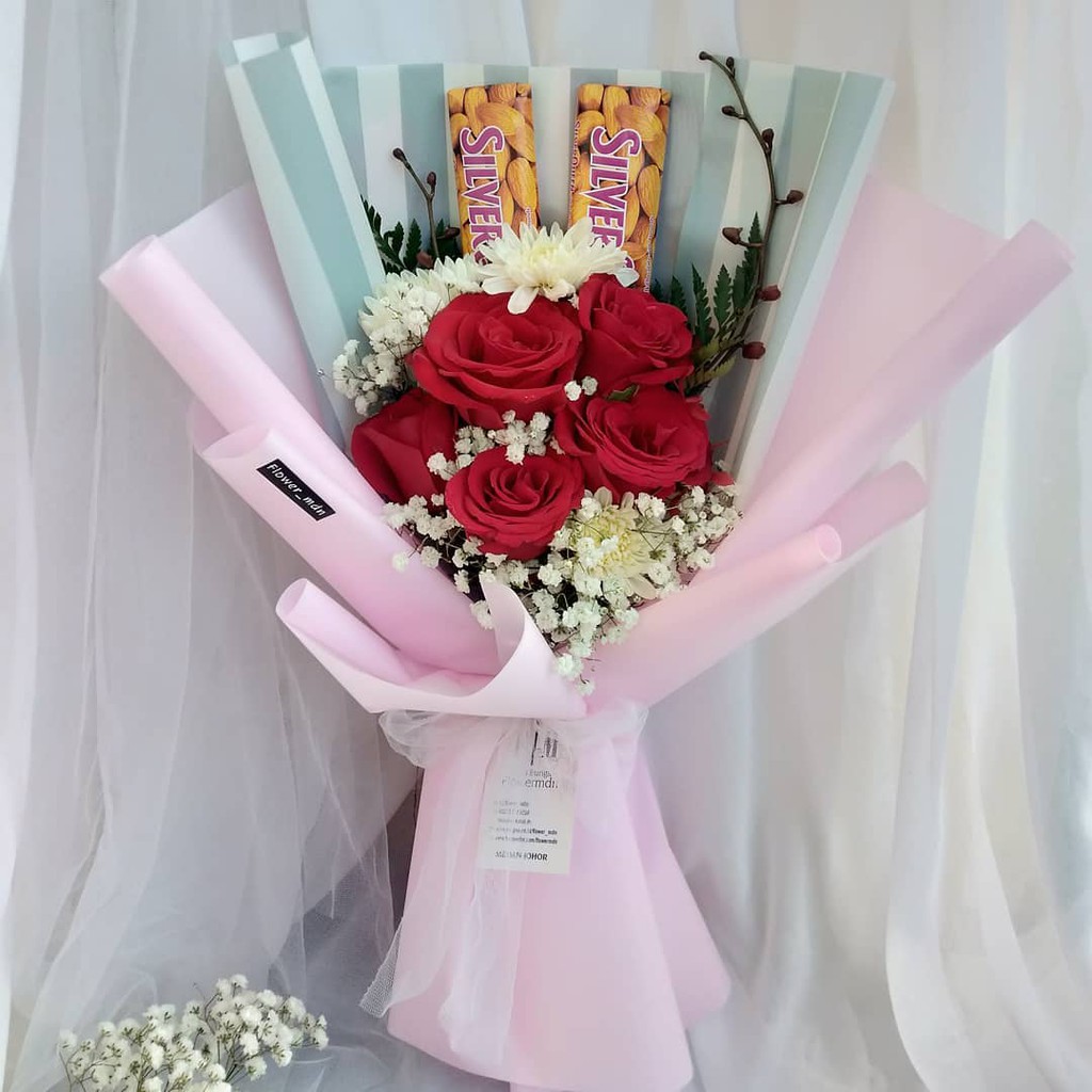Jual Buket Bunga Coklat Silverqueen Wisuda Anniversary Pernikahan Ulang Tahun Medan | Shopee Indonesia
