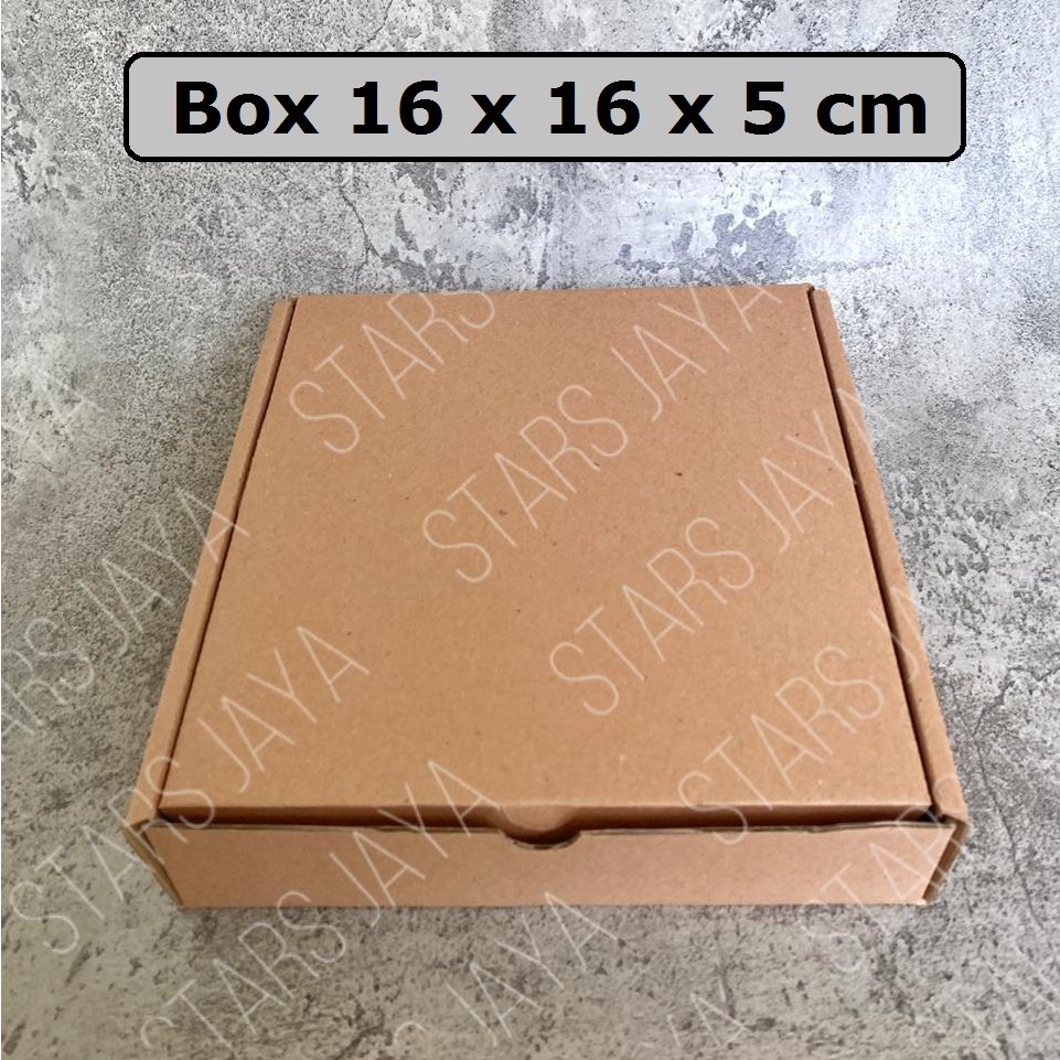 Jual Die Cut / Corrugated Box 16 x 16 x 5 cm , Box Cake Kue, Kotak