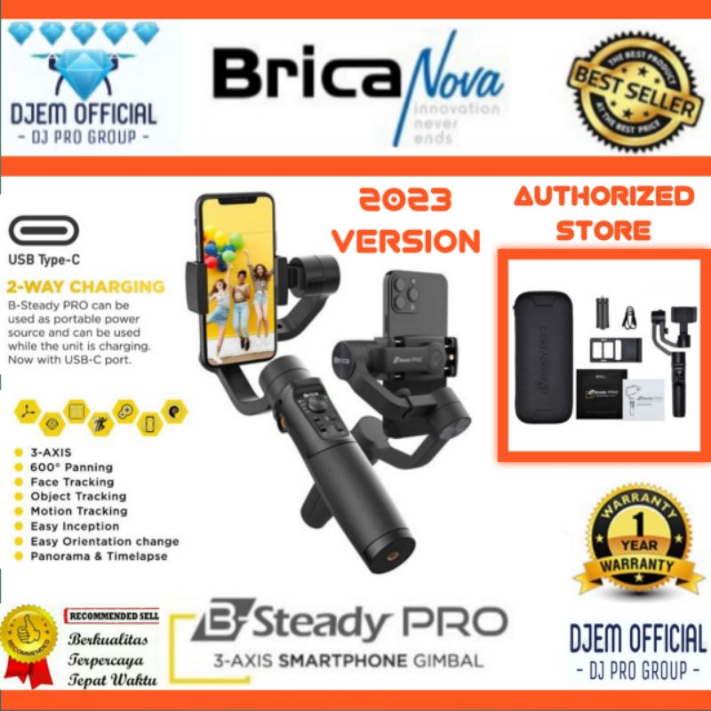 Jual Brica BSteady PRO 2023 NEW 3Axis Gimbal Stabilizer Brica BSteady