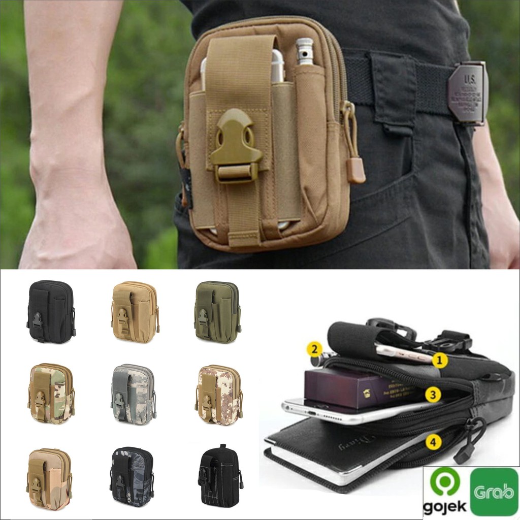 Tas pinggang HP pria Tactical Army Military Militer Molle