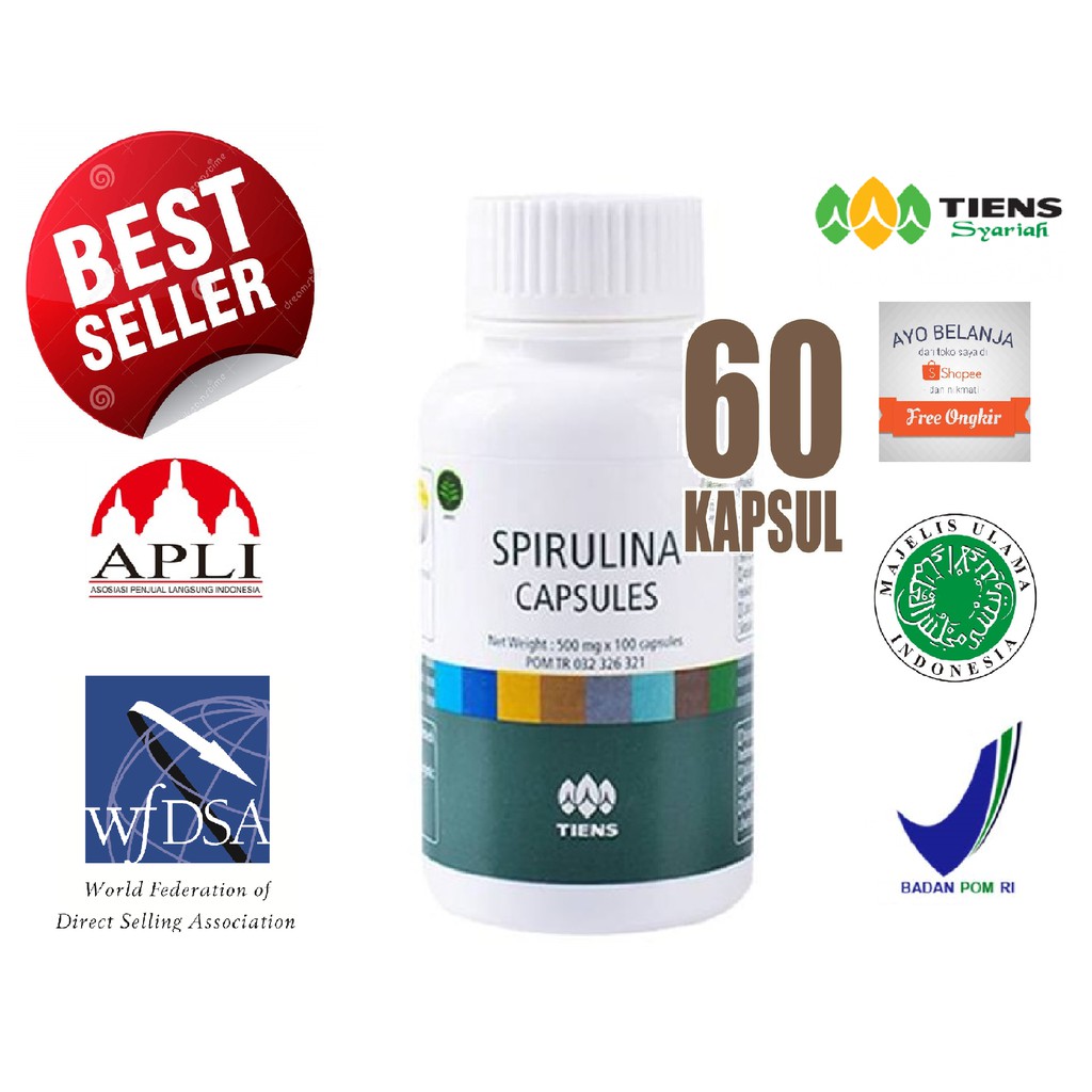 TIENS TIANSHI SPIRULINA CAPSULES 100 ORIGINAL 100 BARU SEGEL