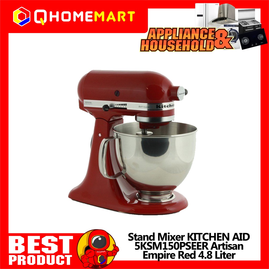 Jual Stand Mixer KITCHEN AID 5KSM150PSEER Artisan Empire Red 4.8 Liter