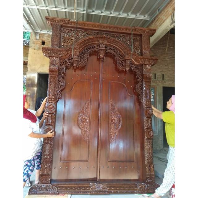 Pintu gebyok jati rumah jawa | Shopee Indonesia