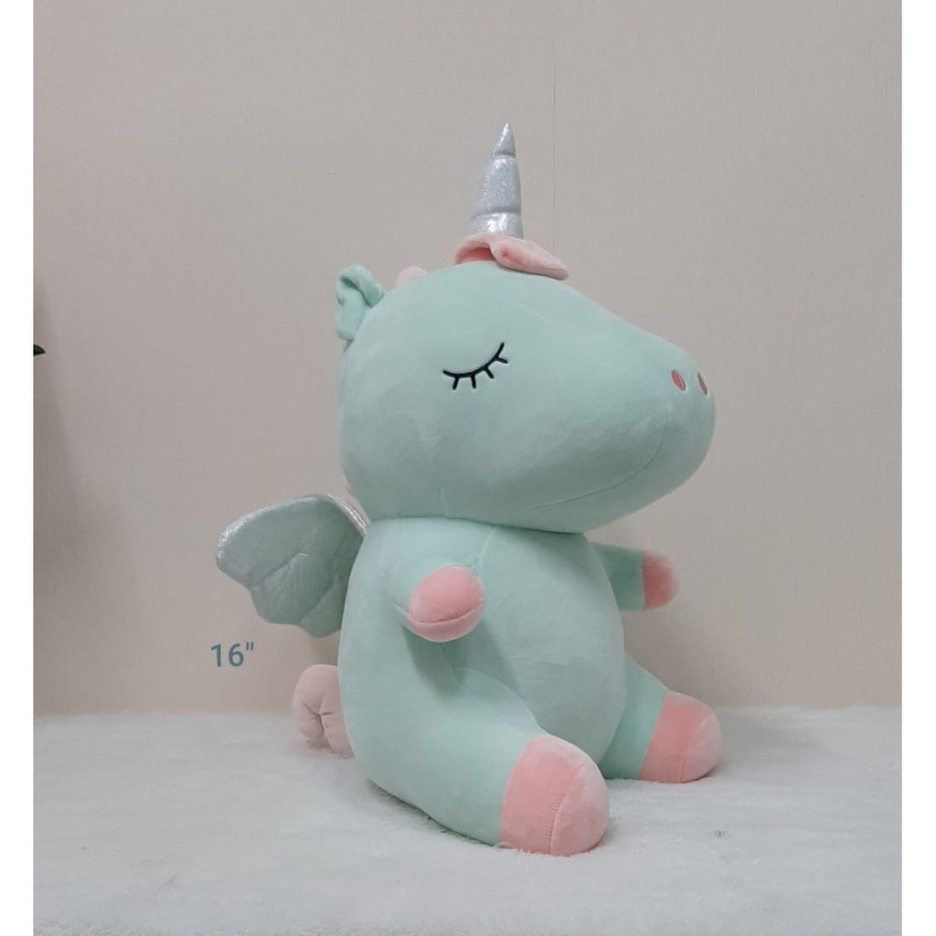 Boneka Soft Sitting Unicorn Sayap 47cm/16"/boneka unicorn