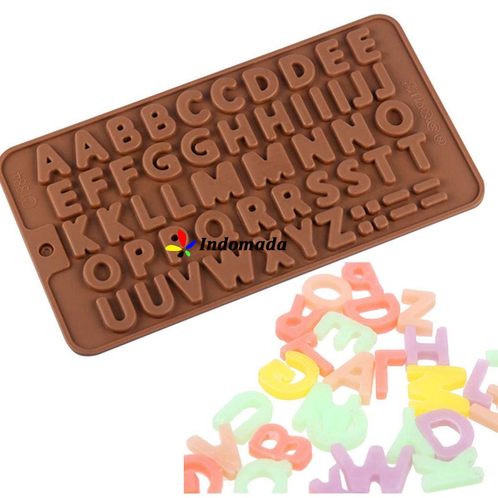 Cetakan Silikon Motif Huruf Abjad Alfabet AZ Es Puding Coklat Shopee