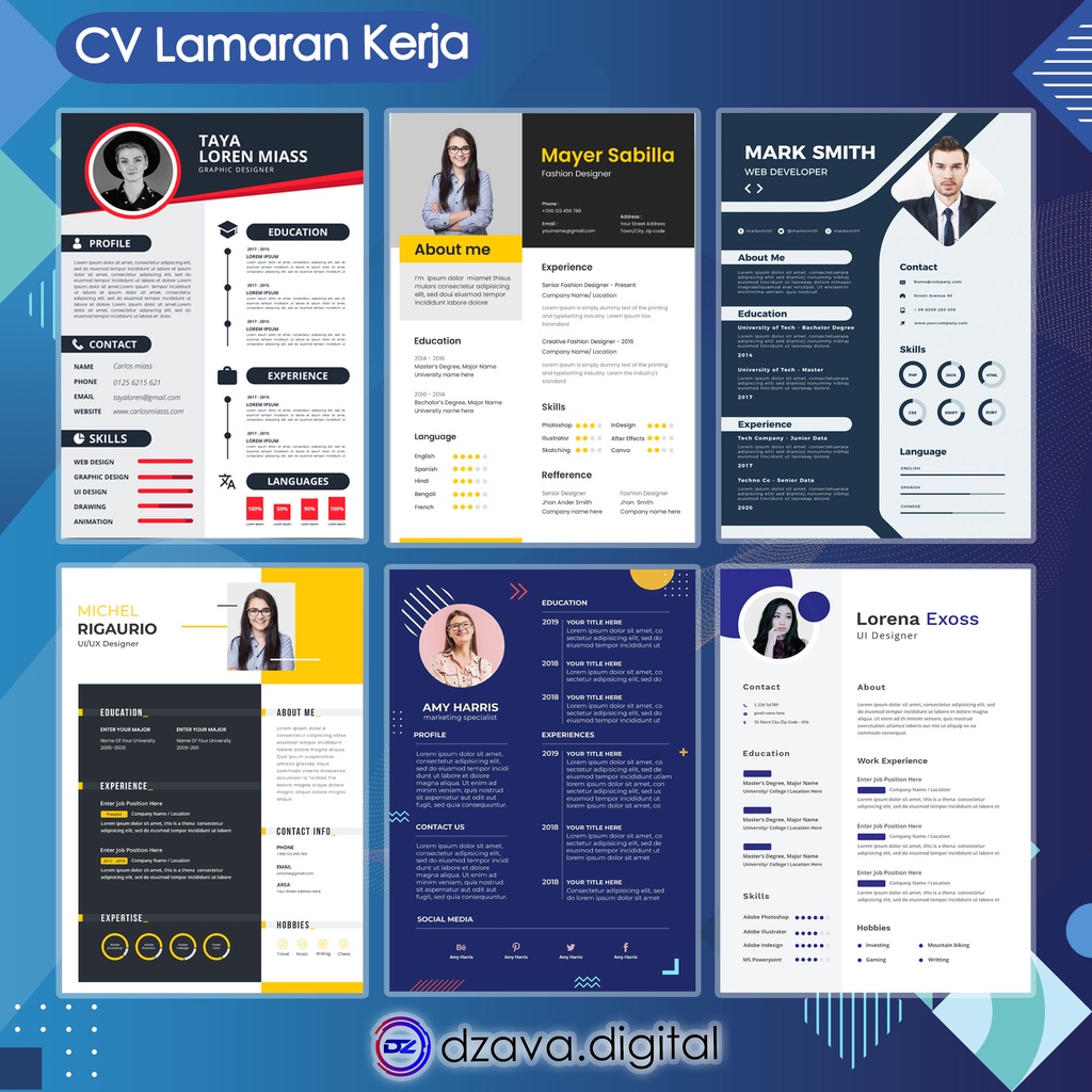 Jual DESAIN CV JASA DESAIN CV CURRCULUM VITAE CV MODERN CV