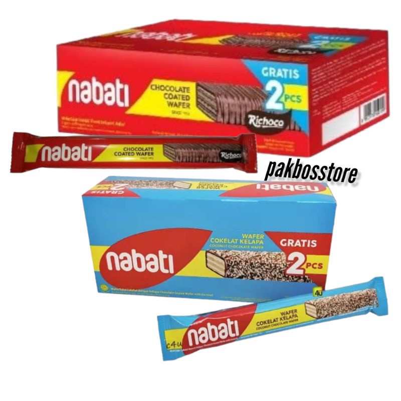 Jual Nabati Wafer Coated 1Box Isi 14Pcs (Coklat & Kelapa) | Shopee Indonesia