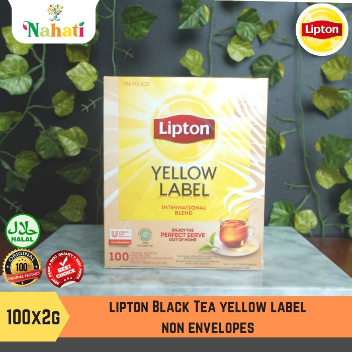 Jual Lipton Tea Bag Yellow Label Black Tea Non Envelopes 100x2g Shopee Indonesia