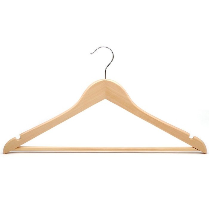 Jual GANTUNGAN BAJU Kayu Natural / Hanger Kayu Wood Hanger Hook