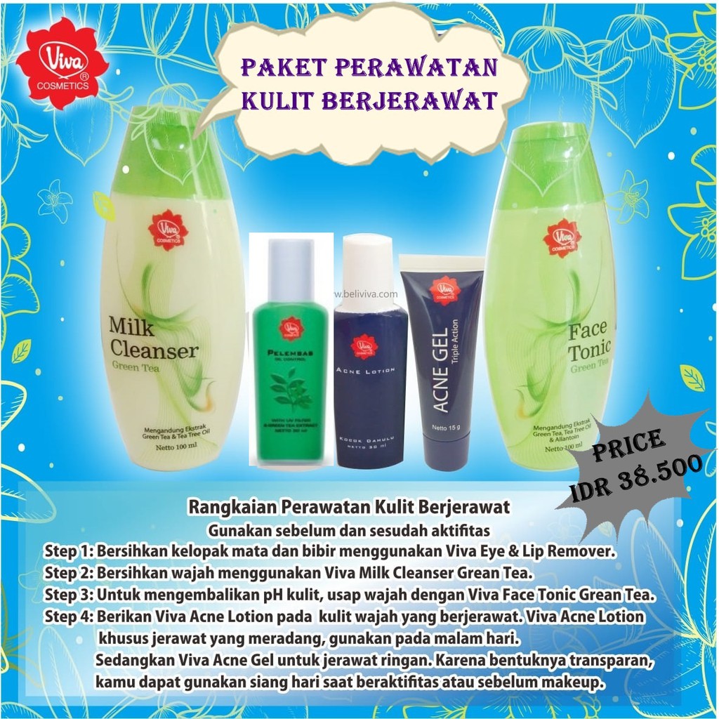 VIVA PAKET PERAWATAN KULIT BERJERAWAT Shopee Indonesia