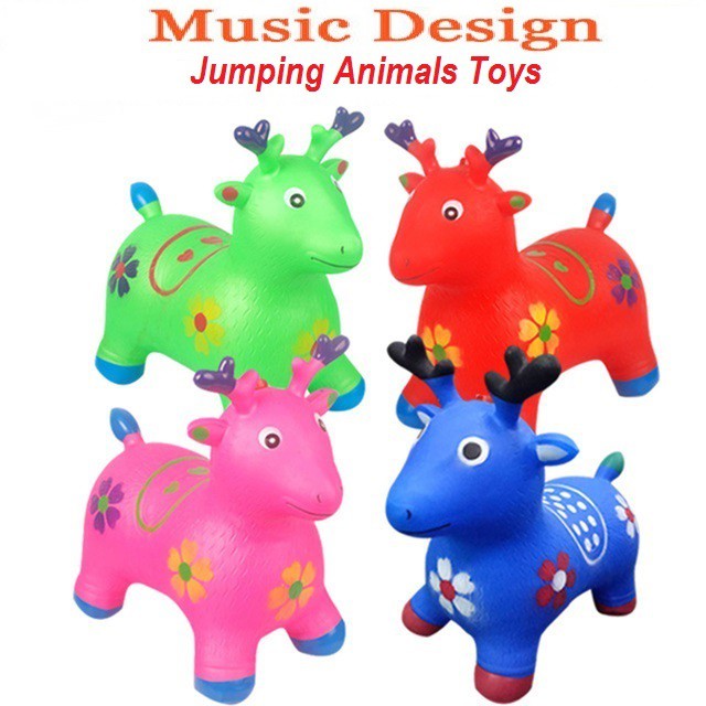 Jual Jumping Animals Music Kids Toys / Mainan Balon Kuda Kudaan Kerbau Sapi Rusa Loncat Dengan Musik | Shopee Indonesia