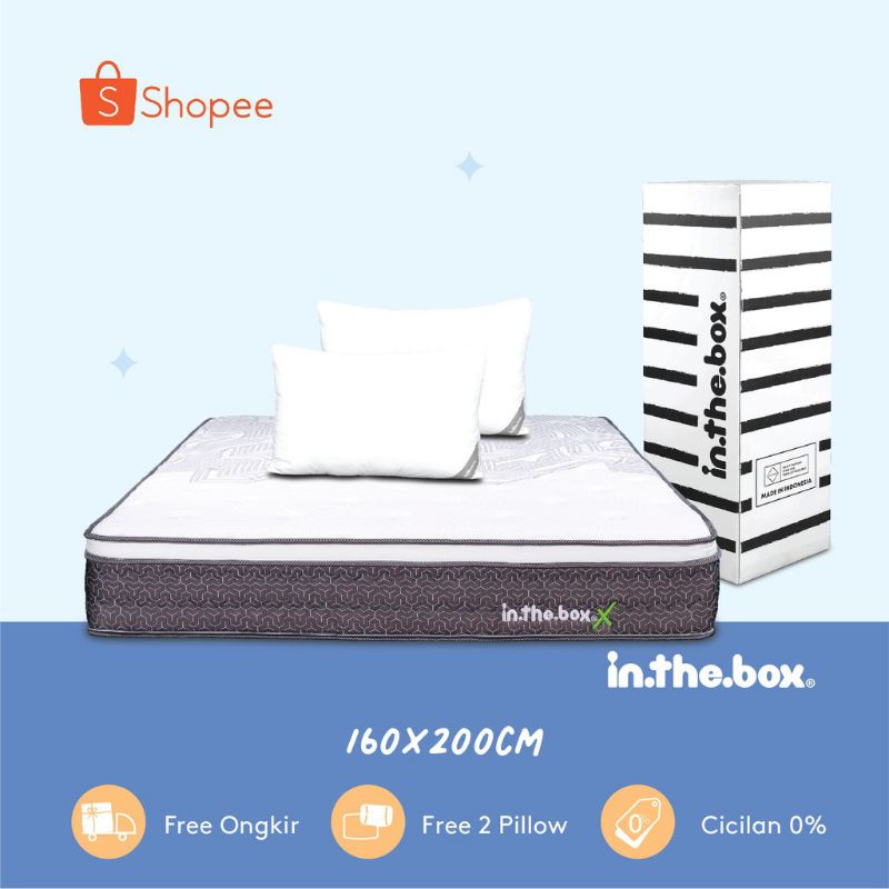 Jual Kasur Spring Bed INTHEBOX X Ukuran 160x200 (Queen Size) Shopee