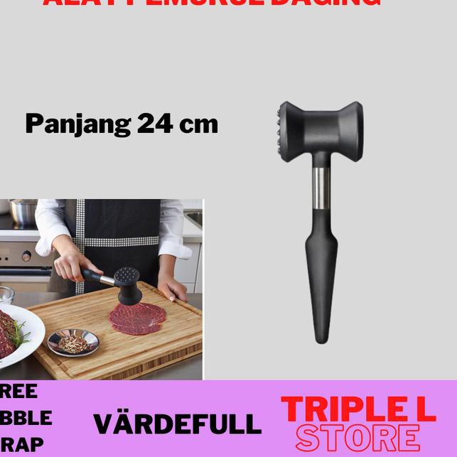 ✥➢ Palu Daging Alat Pemukul Pelunak daging IKEA ☆ 7S8 | Shopee Indonesia