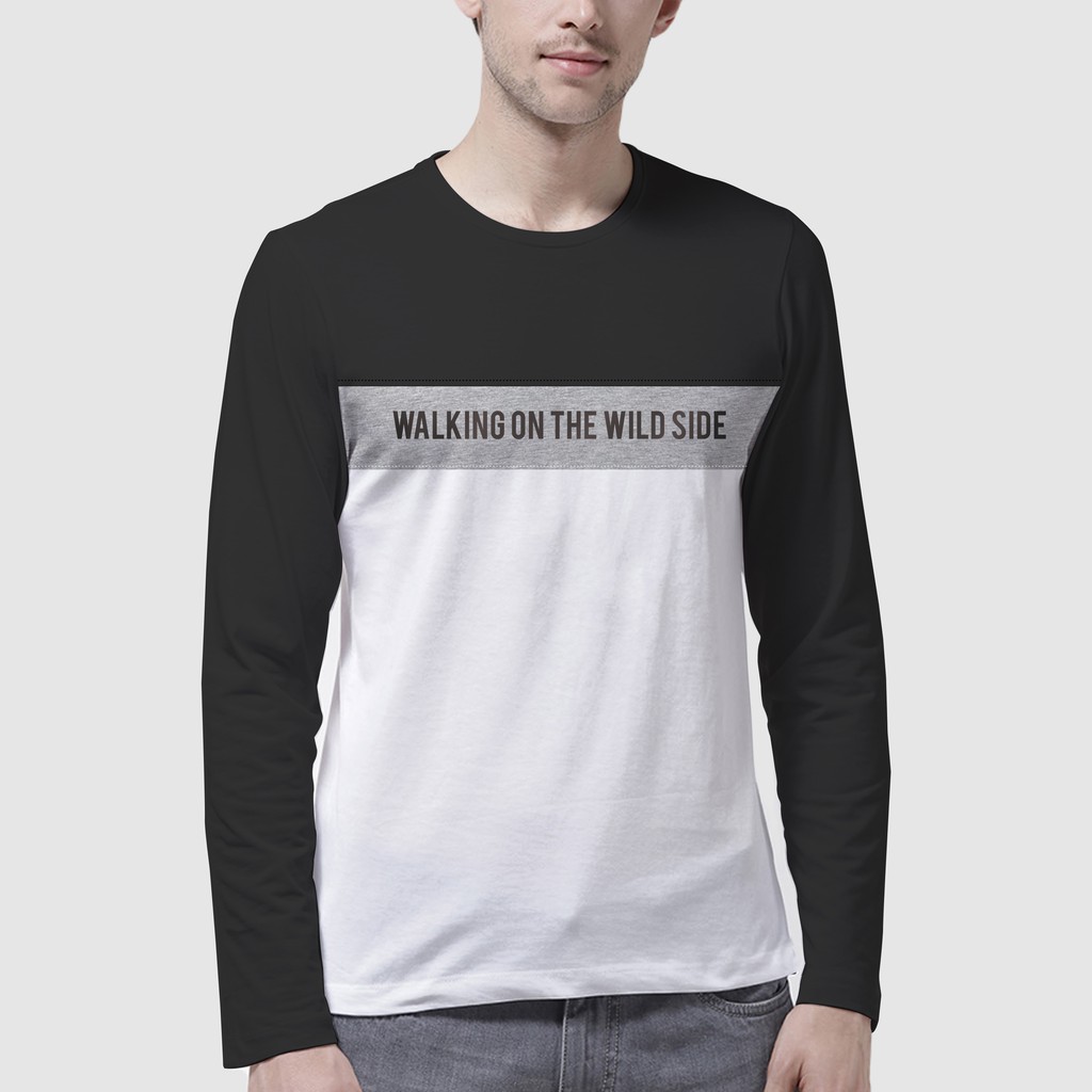Kaos Casual Pria / Pakaian Pria / Kaos Oblong Lengan Panjang / Tshirt