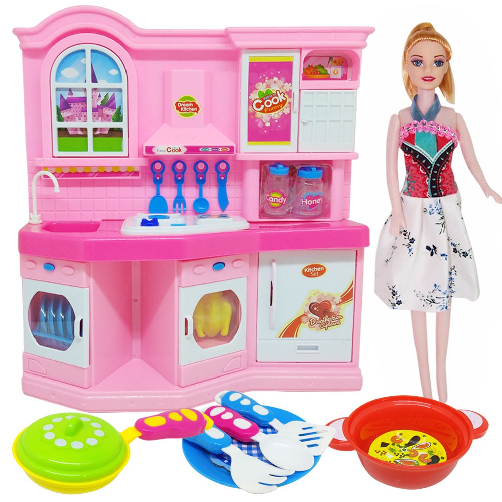 Jual Mainan Anak Perempuan Dapur Set Masak Masakan Tiny Chef 3703B3 | Shopee Indonesia