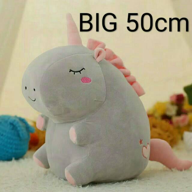 Boneka unicorn gendut lembut Jumbo 50cm import ala miniso