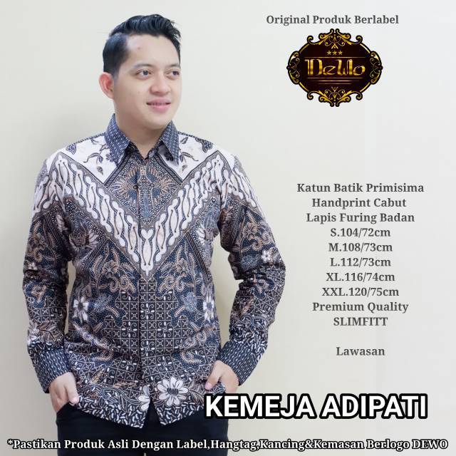 SUPER Modern Style Batik Pria Lengan Panjang Furing Bagus Murah Mahal Kondangan Nikah Kantor