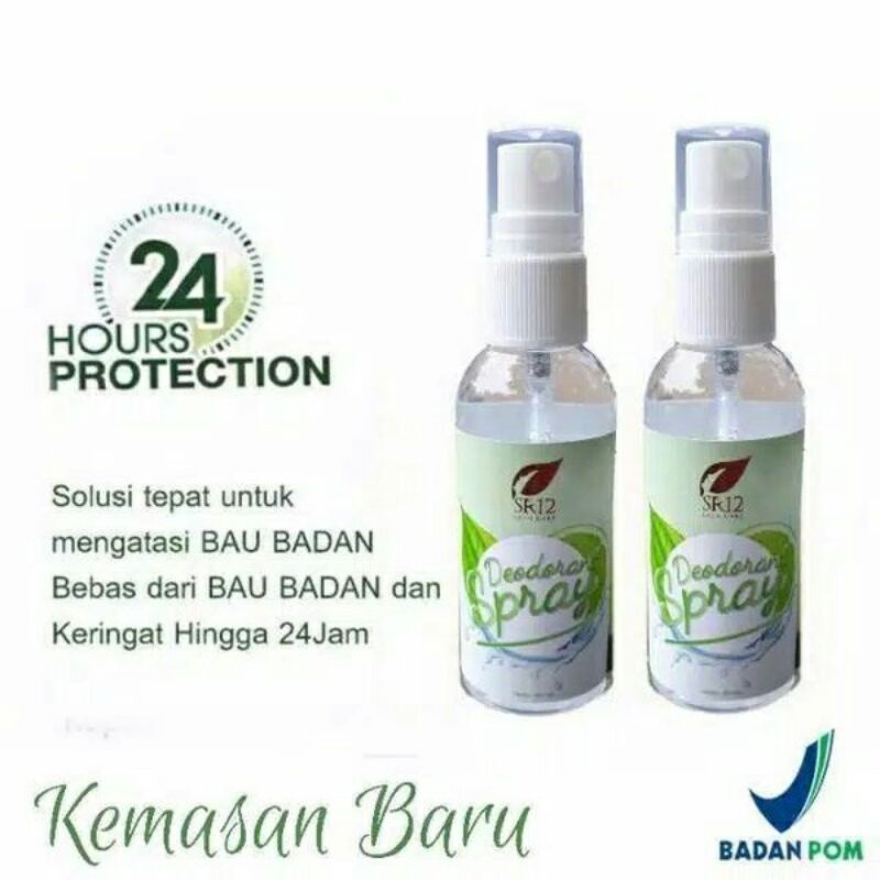 Jual DEODORANT SPRAY SR12 / DEODORANT HERBAL NON ALKOHOL Shopee Indonesia
