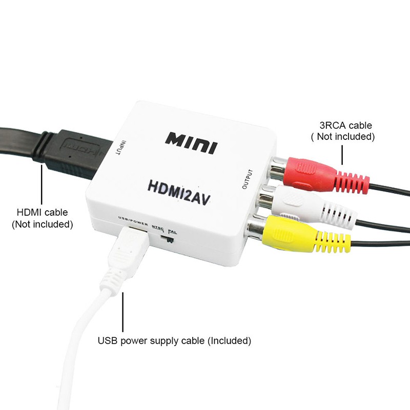 Jual Mini Av2Hdmi Up Scaler 1080P Av Rca To Hdmi Full Hd Video Converter Adapter | Shopee Indonesia