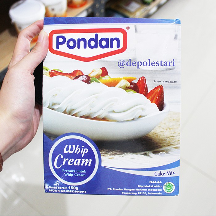 Pondan Whippy Cream Bubuk 150gram Shopee Indonesia